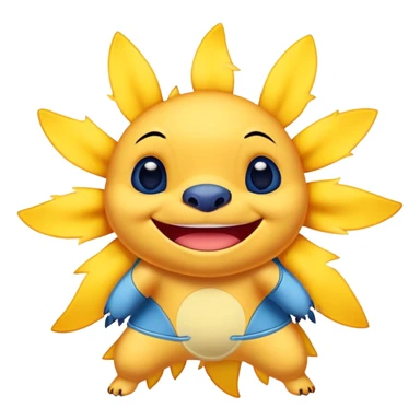 A sun with Stitch from lilo and stitch  sticker