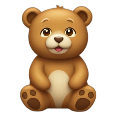 Un doudou qui sert un cœurs  sticker