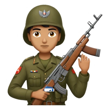 indian army ak47 gun sticker