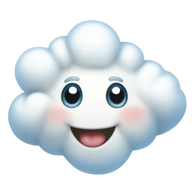 friendly cloud, good smile and cute sticker