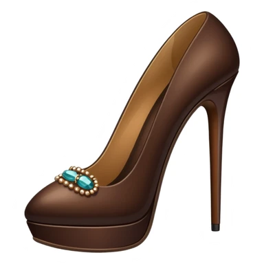 dark brown beadasseld stiletto sticker