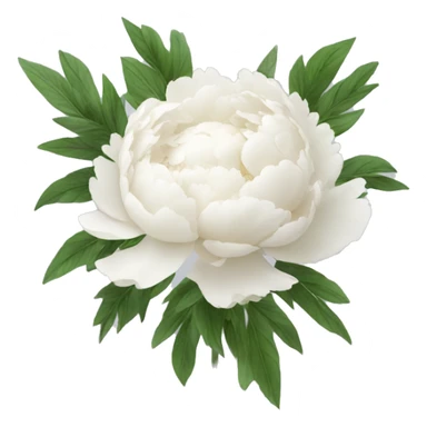 Bouquet of white peonies sticker