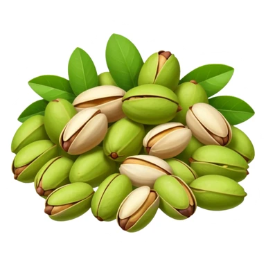 Heap of raw pistachio with shells, natural and organic, close-up view sticker