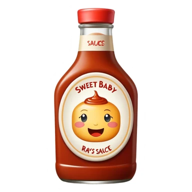 Sweet Baby Ray’s sauce brand bottle, fat bottle sticker