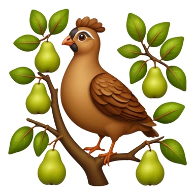 Partridge in a pear tree sticker