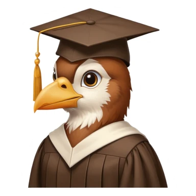 Bird graduate college sticker