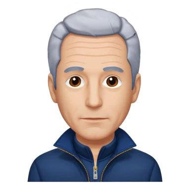 Jeffery Epstein with dark blue jacket  sticker