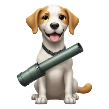 dog with a bazooka sticker