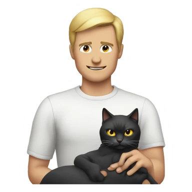 Evil dude petting cat sticker