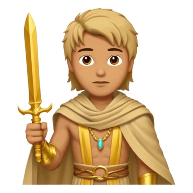Desert Prince – sand scarf + gold dagger,Golden Princes. sticker