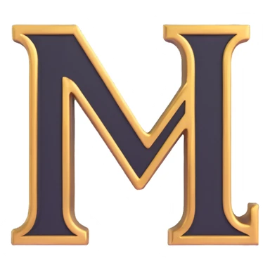 letters BLK with gold outline sticker