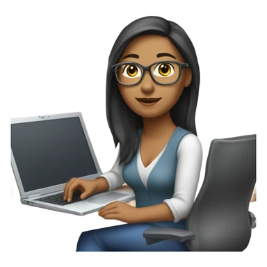 Computer science woman lighter skin   sticker