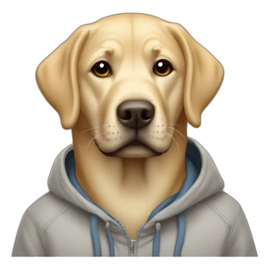 Labrador traveler in a hoodie sticker