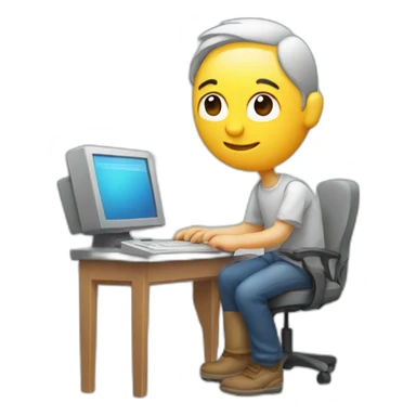 computer and designer sticker