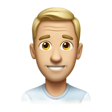 White male with big nose with big ears with big neck with no teeth sticker