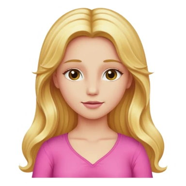 Venus from Gods and Goddesses with long golden blonde hair, pink outfit sticker
