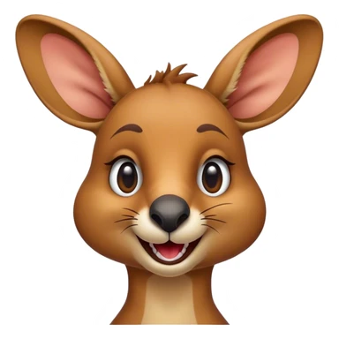 Cinematic Realistic Comical Kangaroo Portrait Emoji, Head tilted dramatically with an exaggeratedly amused expression, featuring a striking, richly textured tawny coat with bold natural markings and wide, expressive eyes full of playful disbelief, rendered with lifelike precision and dynamic natural light, high shine, dramatic yet playful, styled with an air of cheeky outback mischief, soft glowing outline, capturing the essence of a spirited and over‐the‐top kangaroo that looks ready to bound its way into viral fame! sticker