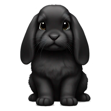 black holland lop bunny  sticker