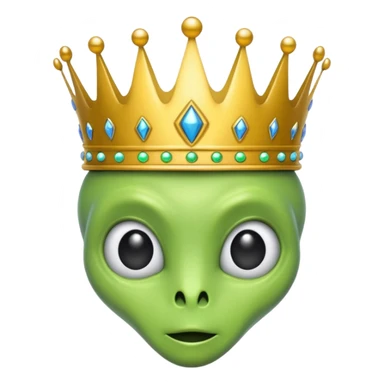 alien with crown sticker