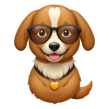 un perro salchica con gafas de sol sticker