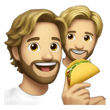 pewdiepie and jew eating taco sticker