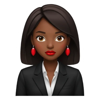 red lipstick, black blazer sticker