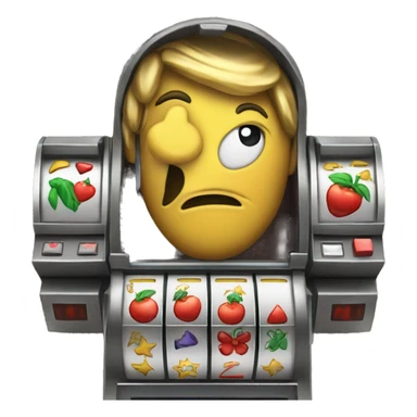 a slot machine lucky seven sticker