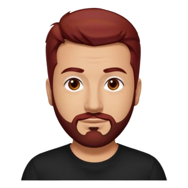 Joey Fatone brown eyes, dark red hair, black shirt sticker