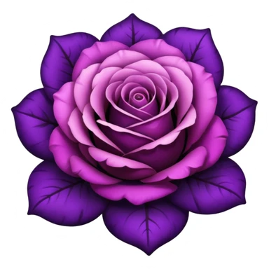 black-purple-gradients rose sticker
