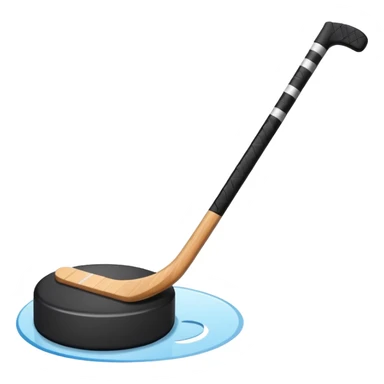 hockey stick and puck sticker