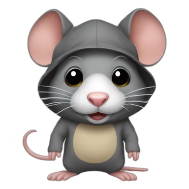 rat in comical disguise sticker
