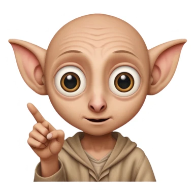 Incredibly shocked wow react image of dobby  sticker