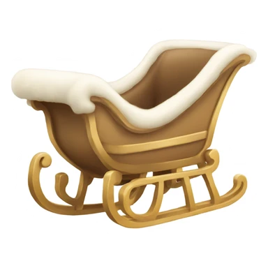 Beige sleigh ￼ sticker