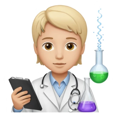 young pharmacist studying scienc sticker