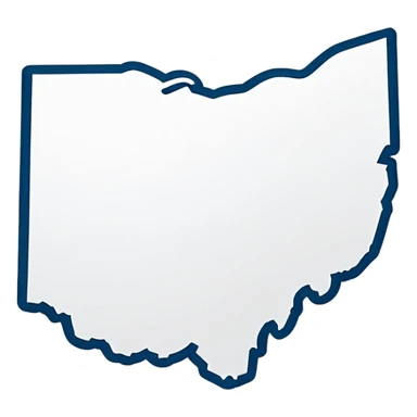 Outlone of the state of Ohio sticker