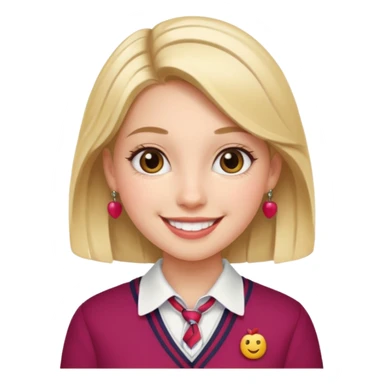 a girl with preppy stuff sticker