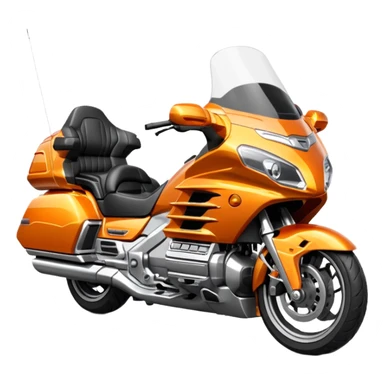 Orange goldwing Motorcycle sticker
