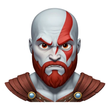 Visage de Kratos du jeu PlayStation sticker