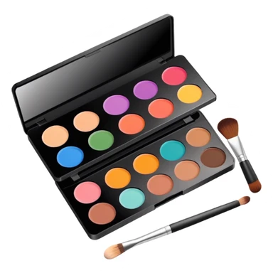 makeup palette with a usage progress bar sticker
