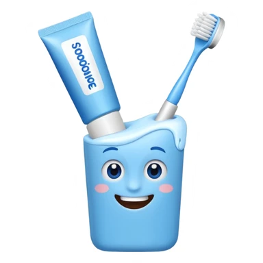 toothpaste and toothbrush sticker