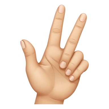 Open hand with middle finger bent downward emoji sticker