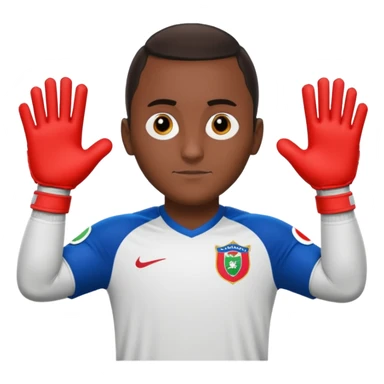 Keylor NavasK camisa roja de Costa Rica  y guantes de portero qué el escudo d exista ruca sea la bandera dentro de un circulo blanco  sticker