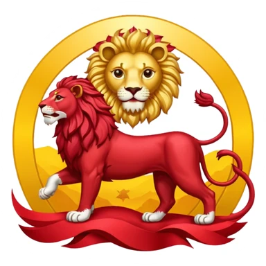 Iranian flag without الله just lion and sun flag sticker
