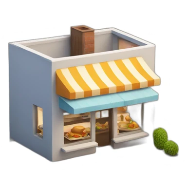 restaurant 3d sticker