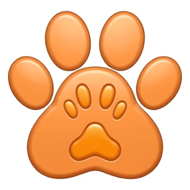 a very light pale pastel orange #FFDBBB pawprint sticker