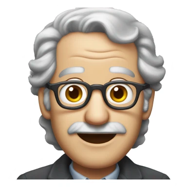 Steven Spielberg grey hair balding sticker