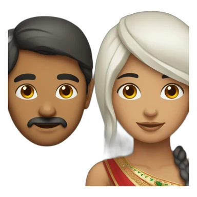 Indian man and bulgarian woman sticker