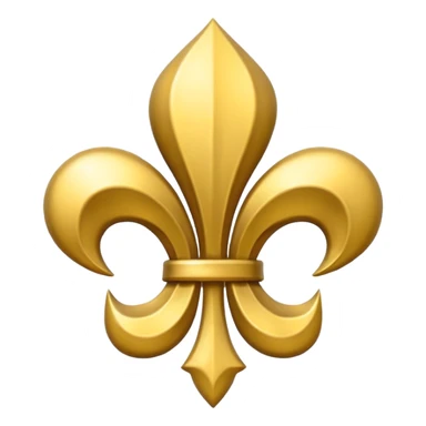 Flor de lis dourada sticker