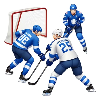 USA versus Finland in hockey sticker