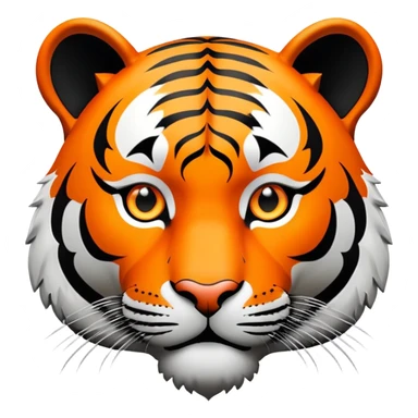 tiger face with HYPE text for Twitch emote sticker